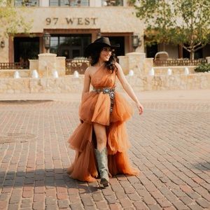 Prom Dress Pageant Dress Western Tulle Dress